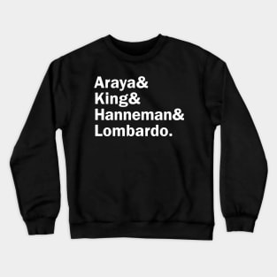 Funny Names x Slayer (Araya, King, Hanneman, Lombardo) Crewneck Sweatshirt